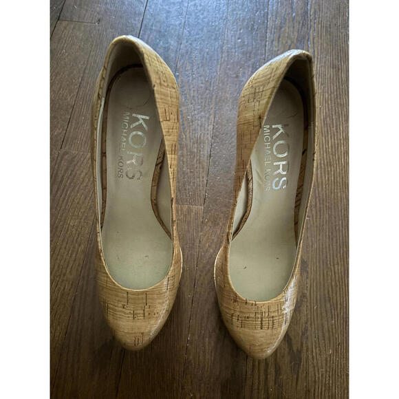 FALL CLEARANCE! Elegant Michael Kors Cork Platform Heels - Size 7.5 - Picture 2 of 8